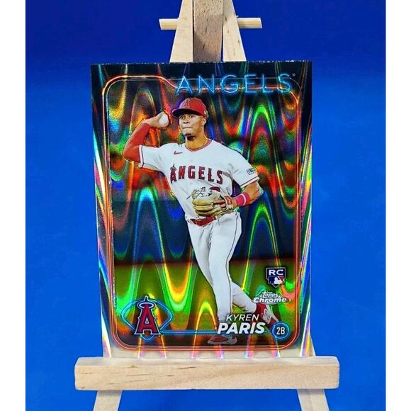 2024 Topps Chrome - Kyren Paris #151 RayWave Refractor (RC) - Picture 2 of 7